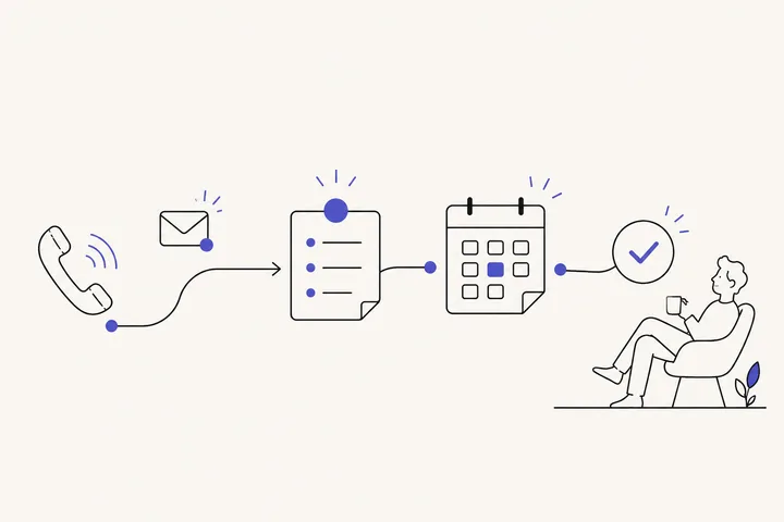Appel, message, rendez-vous et agenda gérés automatiquement pendant qu'on souffle