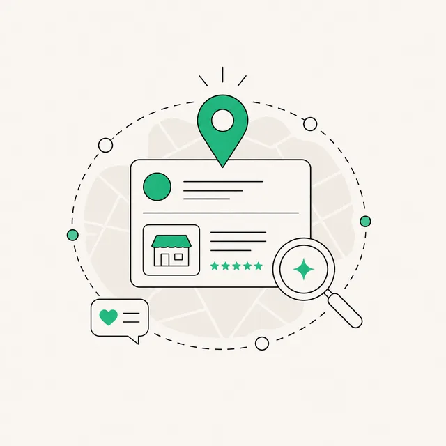 Fiche Google avec avis 5 étoiles et recherche locale
